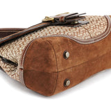 Coach 7078 Beige Brown Suede Soho Top Handle Bag