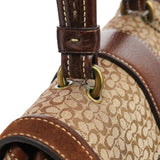 Coach 7078 Beige Brown Suede Soho Top Handle Bag