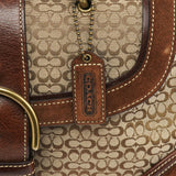 Coach 7078 Beige Brown Suede Soho Top Handle Bag