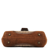 Coach 7078 Beige Brown Suede Soho Top Handle Bag