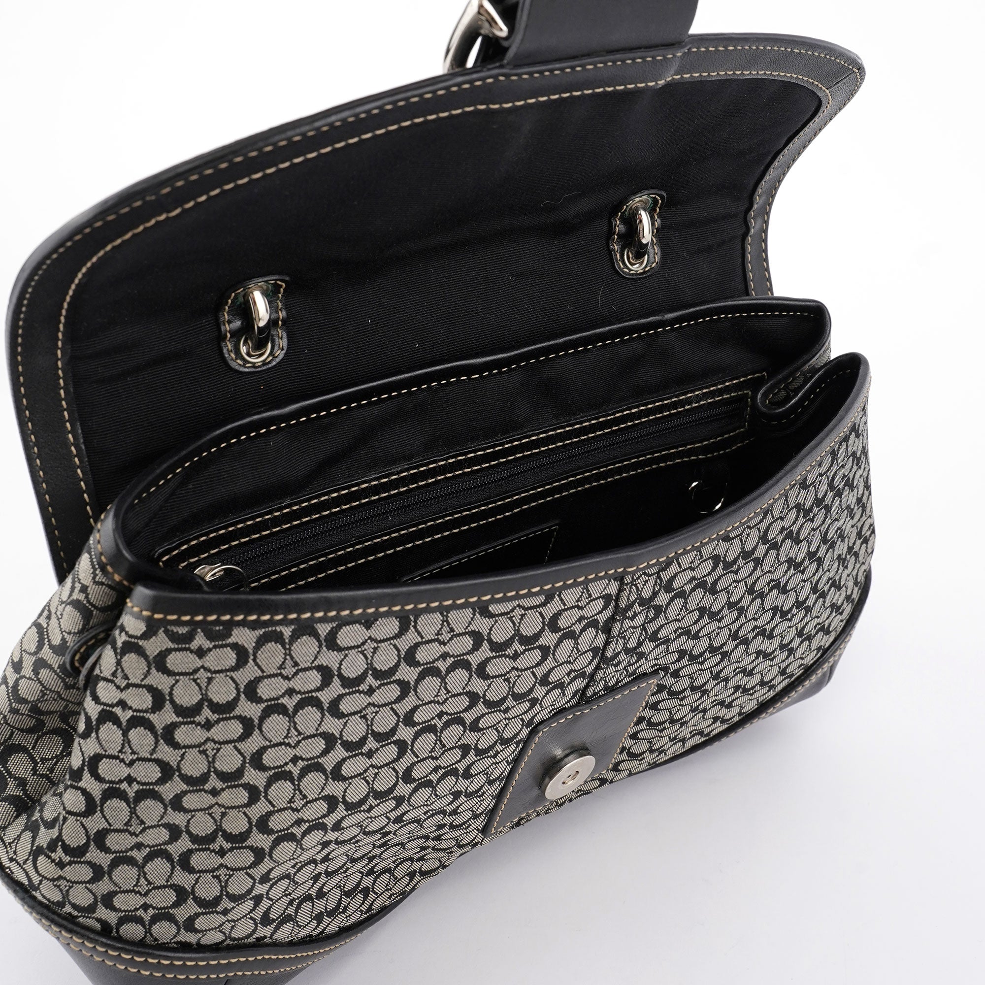 Coach 7078 Grey Signature C Soho Top Handle Bag