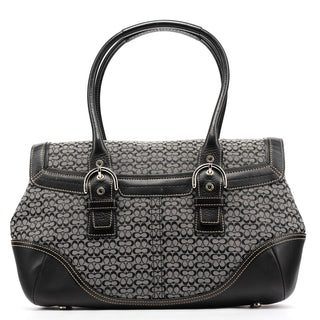 Coach 7080 Grey Black Signature Soho Tote Bag