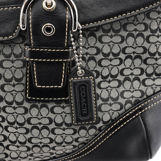 Coach 7080 Grey Black Signature Soho Tote Bag