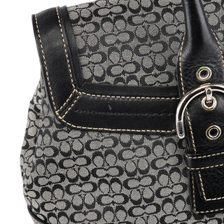 Coach 7080 Grey Black Signature Soho Tote Bag