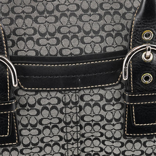 Coach 7080 Grey Black Signature Soho Tote Bag