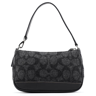 Coach 7720 Grey Wool Demi Shoulder Bag