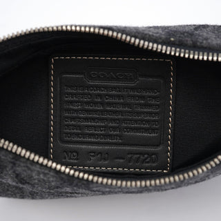 Coach 7720 Grey Wool Demi Shoulder Bag