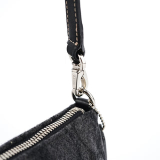 Coach 7720 Grey Wool Demi Shoulder Bag