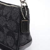 Coach 7720 Grey Wool Demi Shoulder Bag