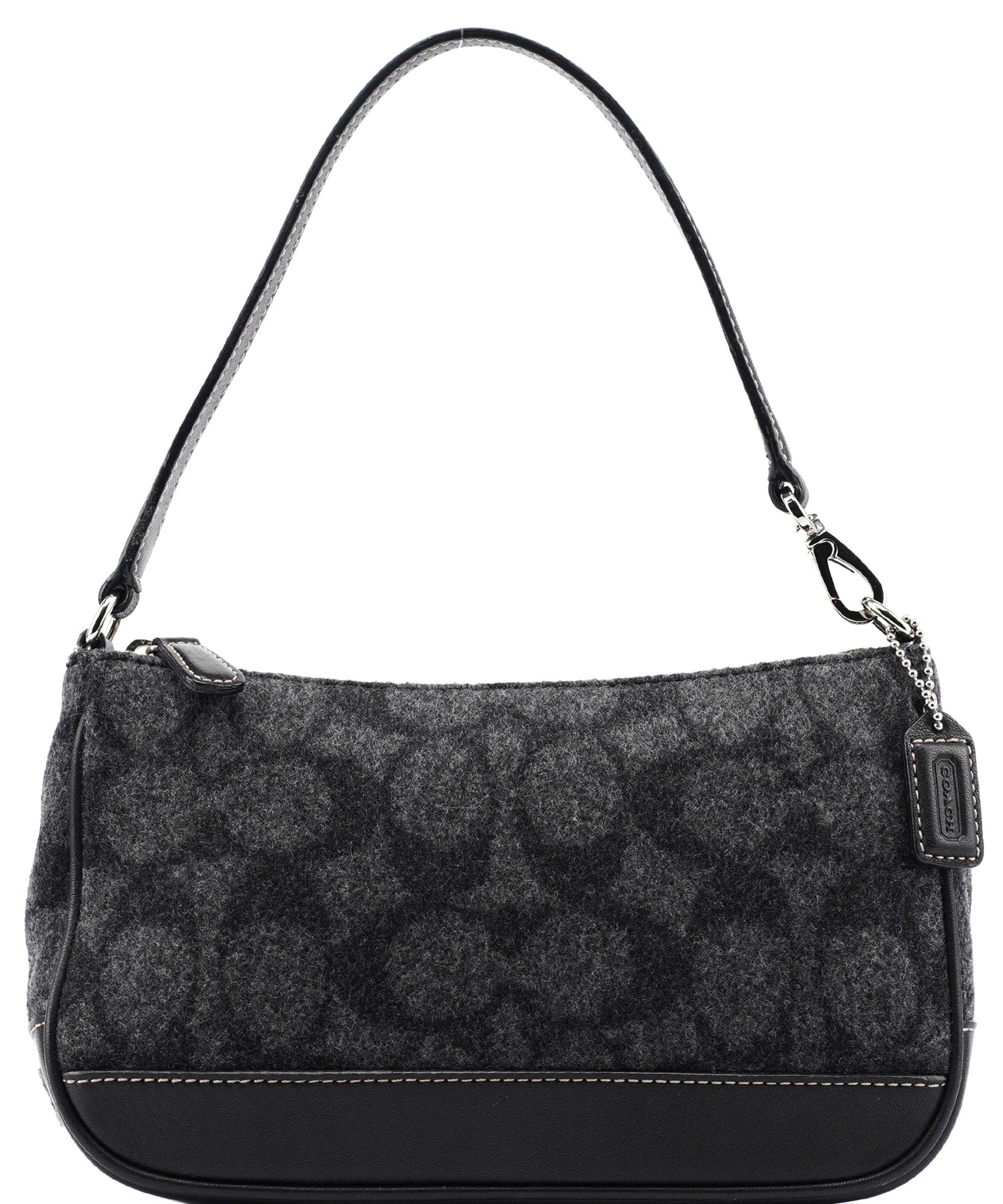 Coach 7720 Grey Wool Demi Shoulder Bag