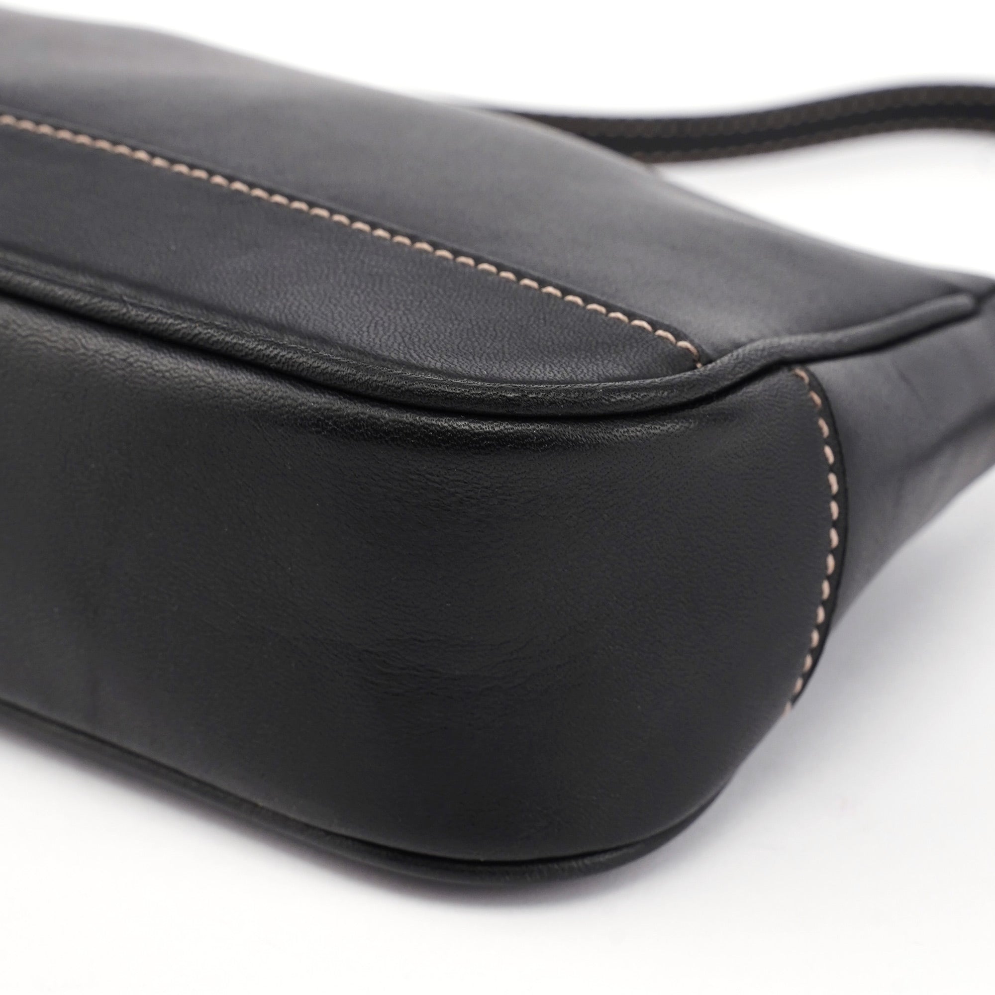 Coach 7785 Black Leather Signature Demi Bag