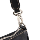 Coach 7785 Black Leather Signature Demi Shoulder Bag