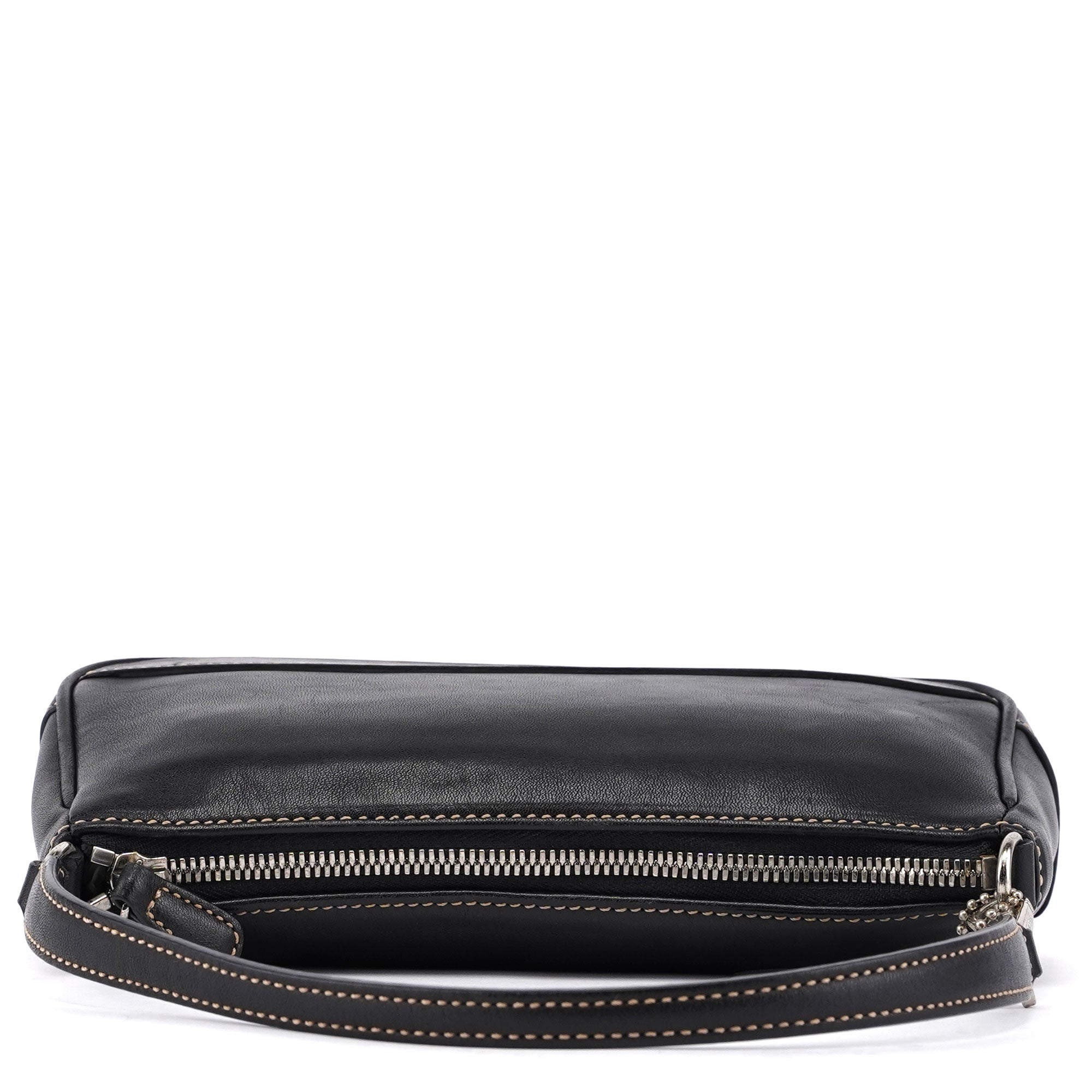 Coach 7785 Black Leather Signature Demi Shoulder Bag