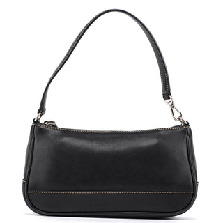 Coach 7785 Black Leather Signature Demi Shoulder Bag