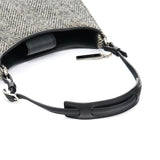 Coach 8121 Grey Herringbone Wool Shoulder Bag