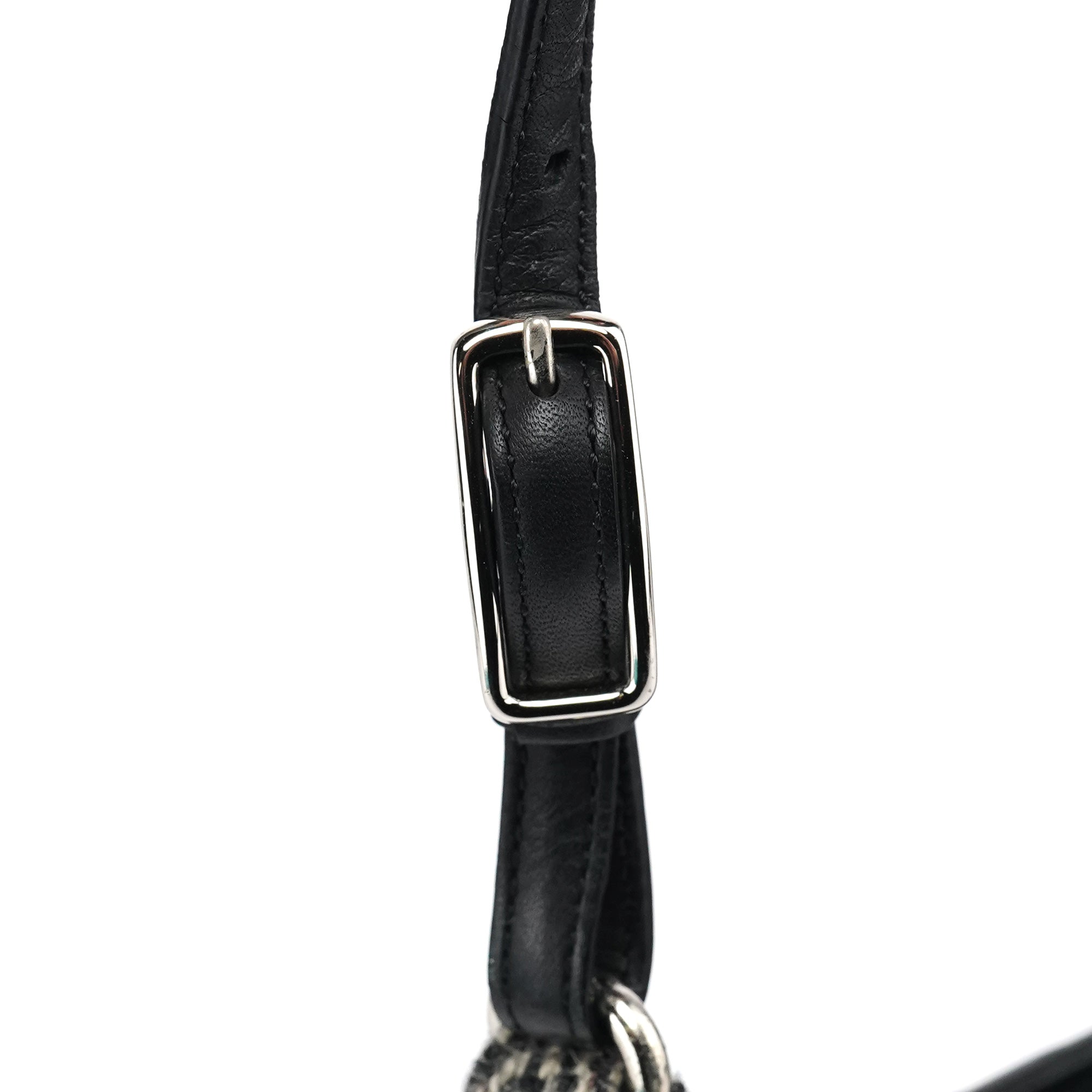 Coach 8121 Grey Herringbone Wool Shoulder Bag