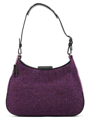 Coach 8125 Purple Wool Hobo Shoulder Bag