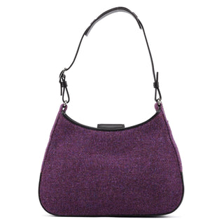 Coach 8125 Purple Wool Hobo Shoulder Bag