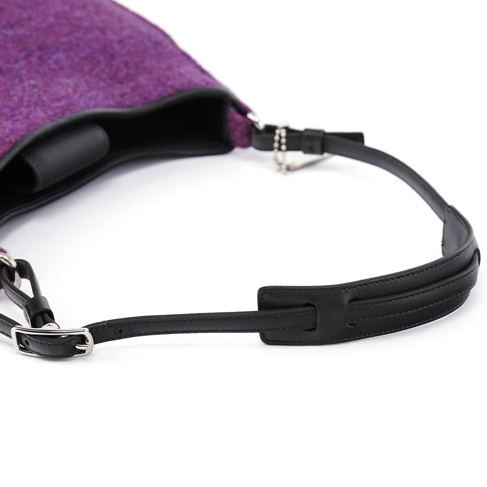 Coach 8125 Purple Wool Hobo Shoulder Bag