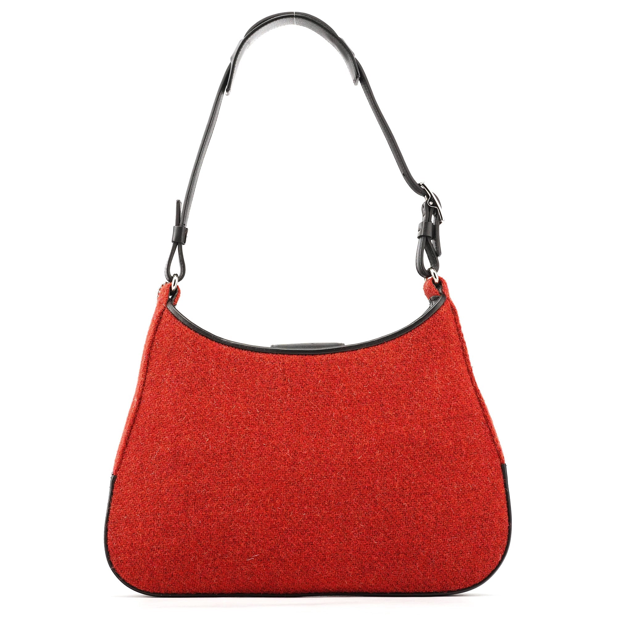 Coach 8125 Red Tweed Leather Shoulder Bag