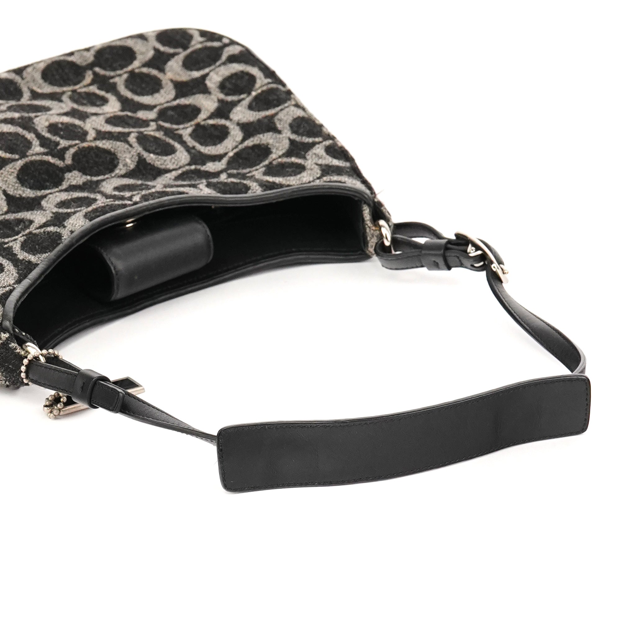 Coach 8139 Anthracite Signature Wool Girlie Shoulder Bag