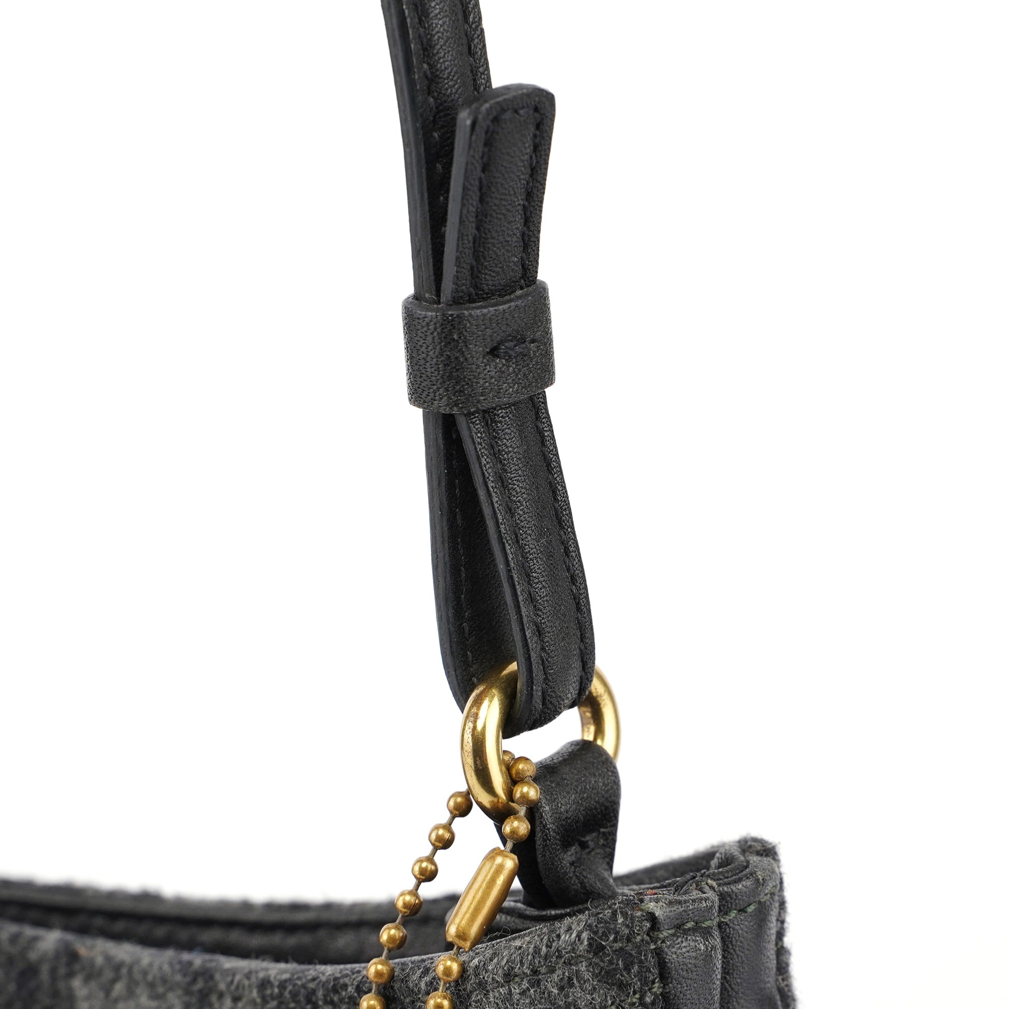 Coach 8307 Anthracite Wool Signature C Shoulder Bag