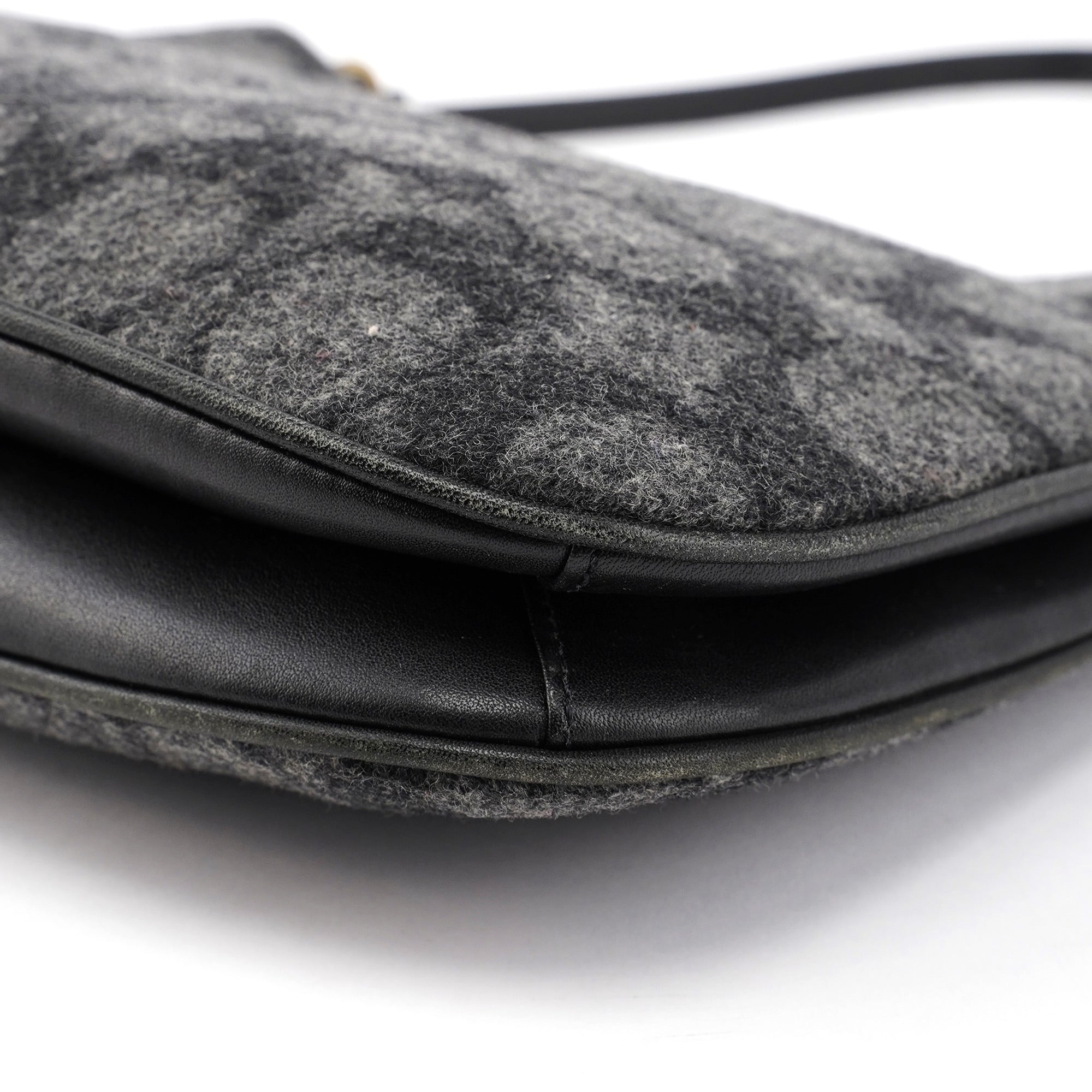 Coach 8307 Anthracite Wool Signature C Shoulder Bag