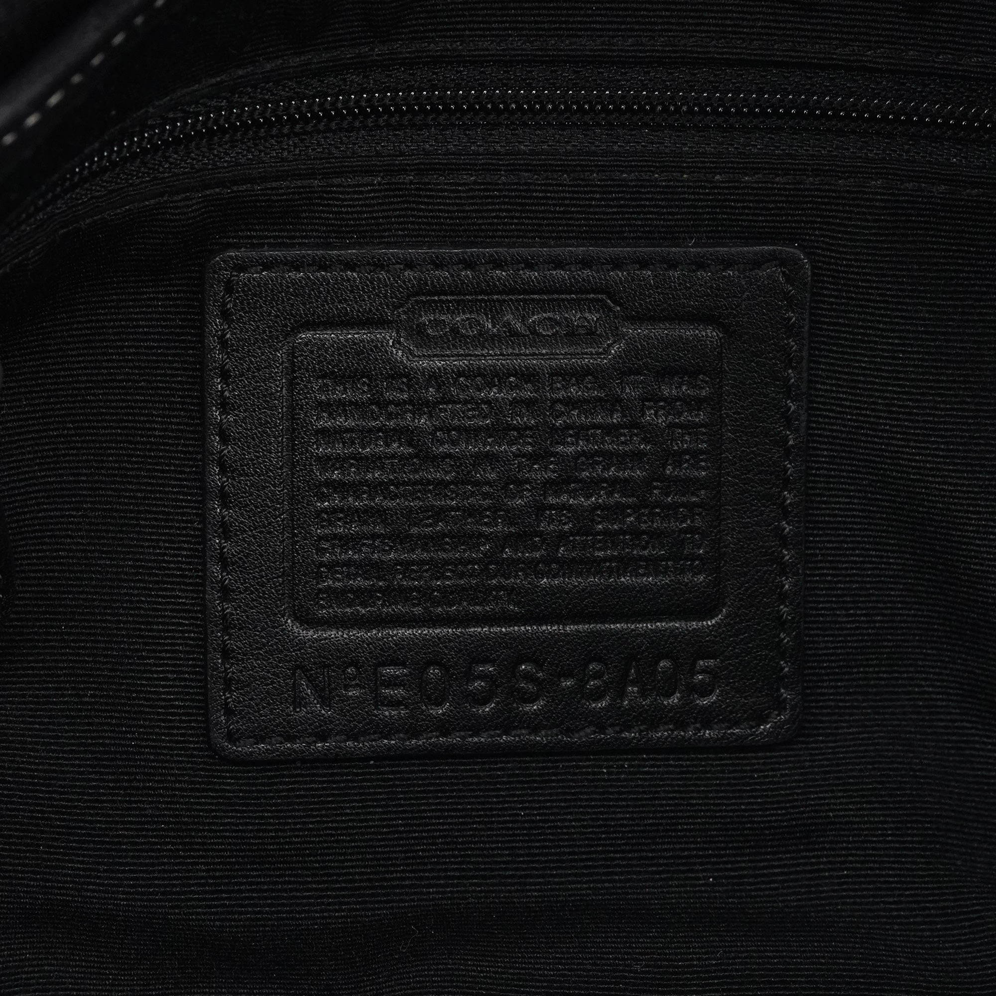 Coach 8A05 Sac porté épaule Soho en cuir noir
