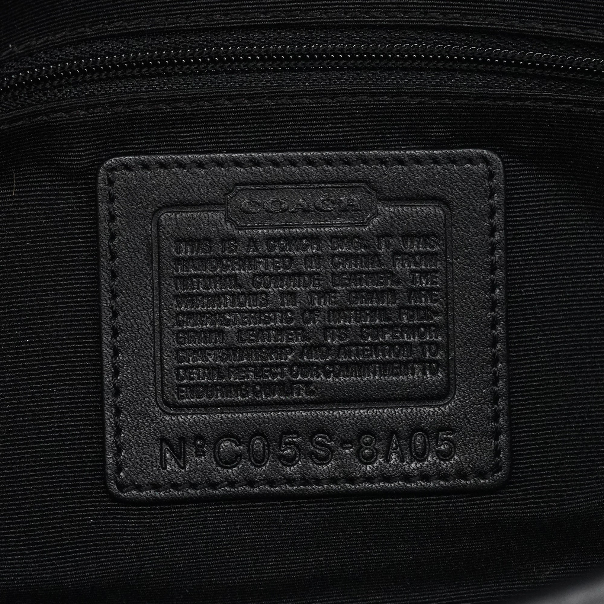 Coach 8A05 Black Leather Soho Shoulder Bag