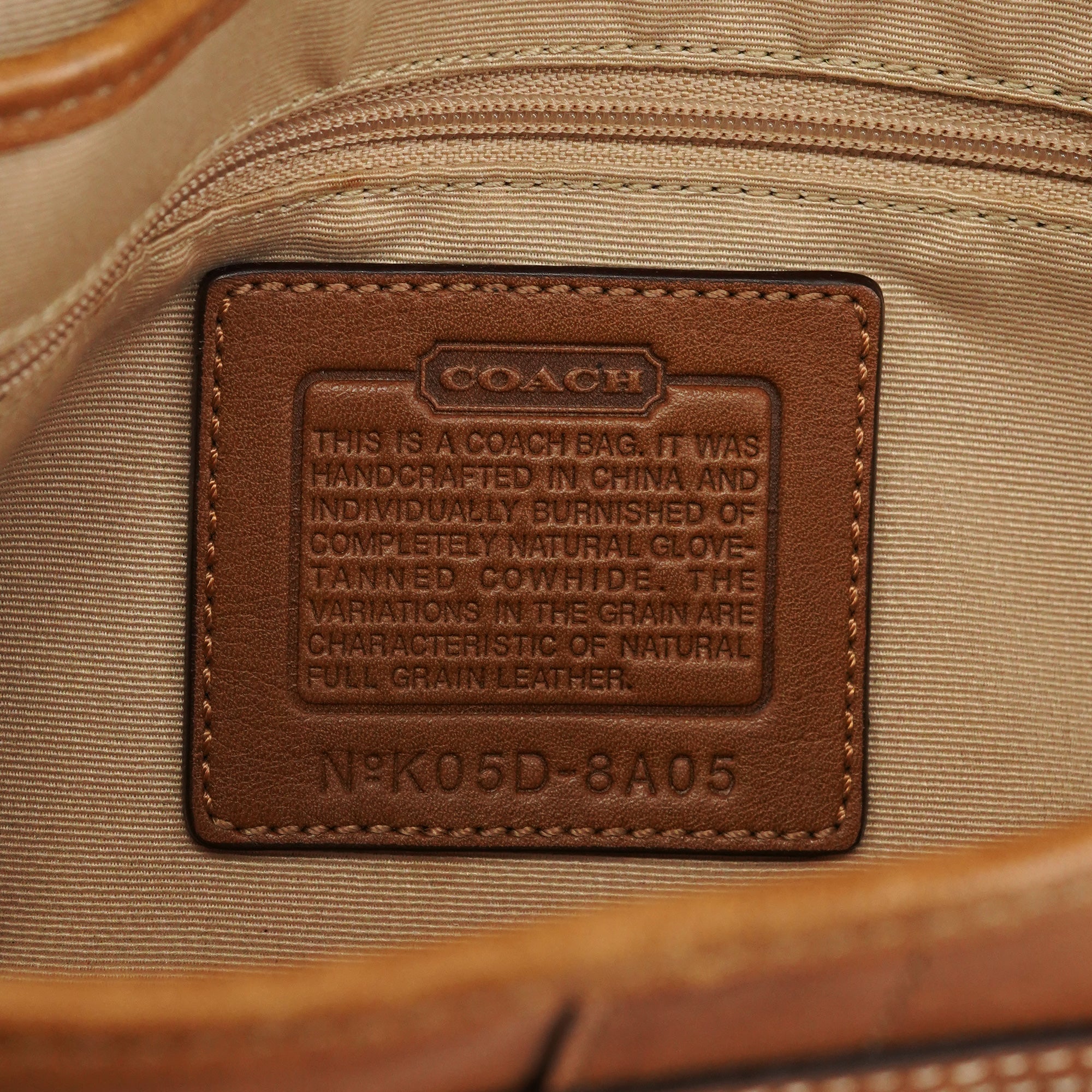 Coach 8A05 Tan Leather Soho Shoulder Bag