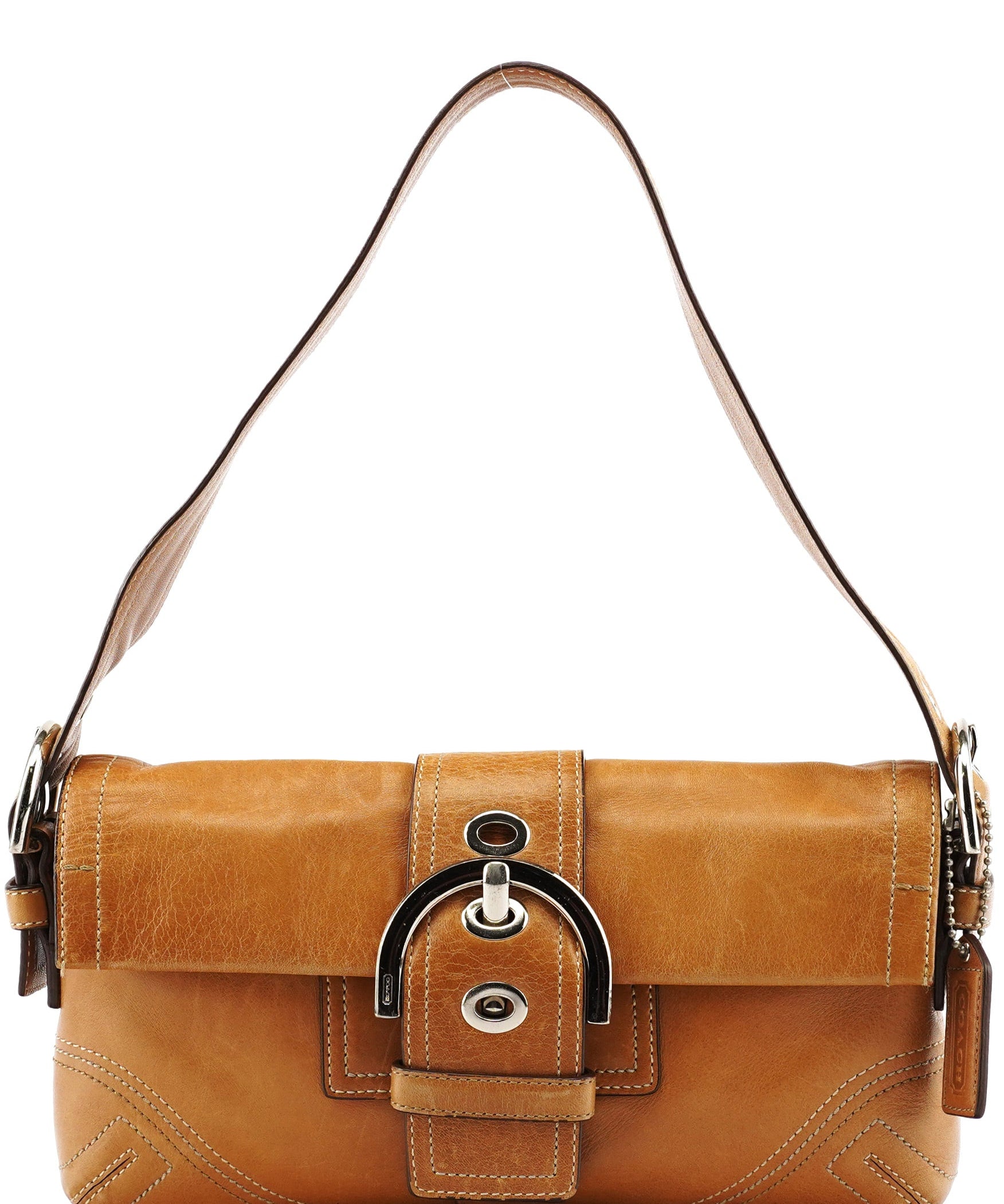 Coach 8A05 Tan Leather Soho Shoulder Bag