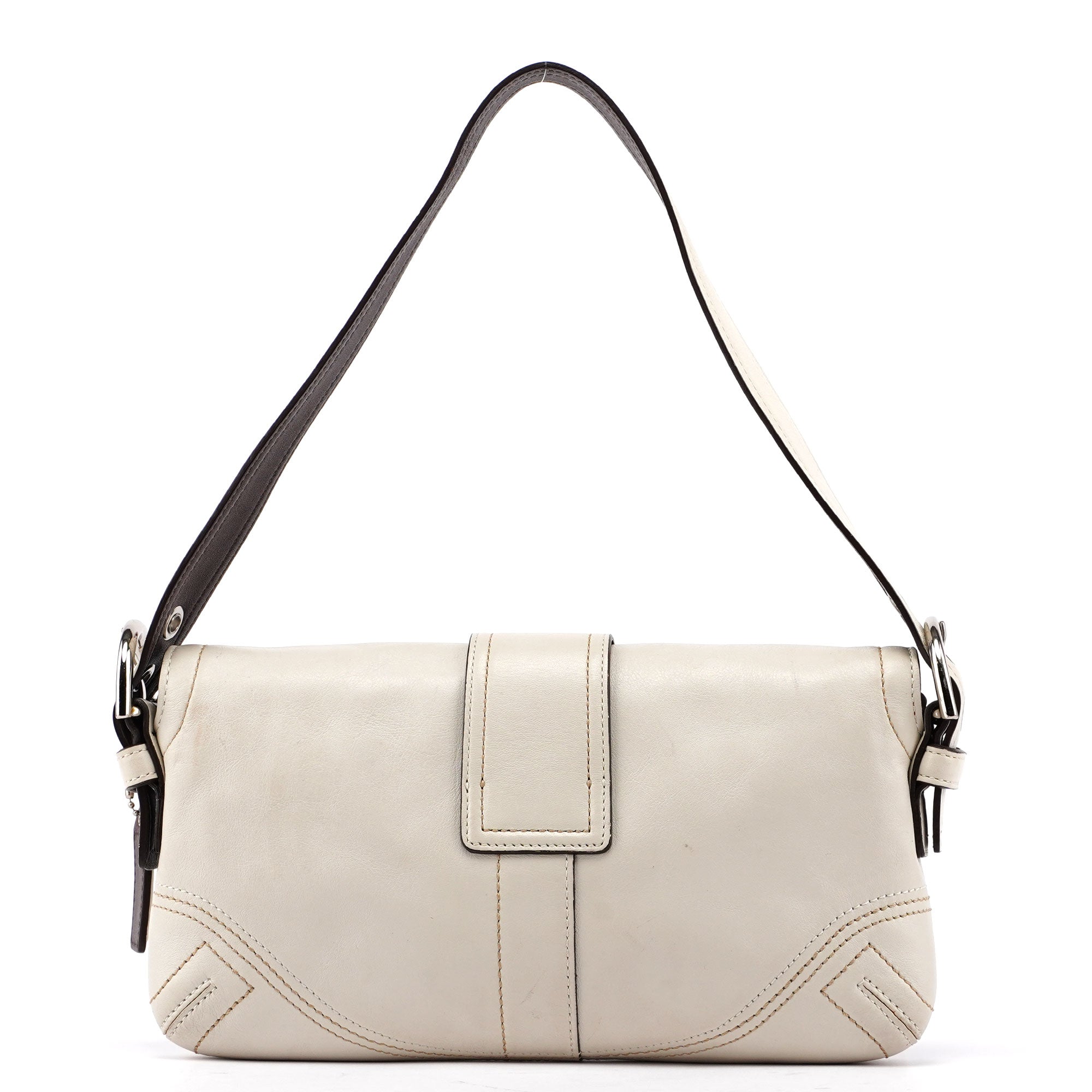 Coach 8A05 White Leather Soho Shoulder Bag