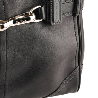 Coach 8A70 Black Leather Hamptons Tote Bag