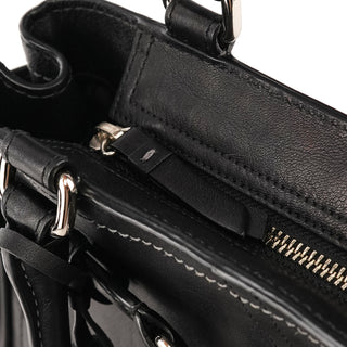 Coach 8A70 Black Leather Hamptons Tote Bag