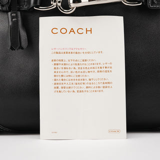Coach 8A70 Black Leather Hamptons Tote Bag