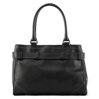 Coach 8A70 Black Leather Hamptons Tote Bag