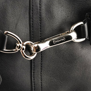 Coach 8A70 Black Leather Hamptons Tote Bag