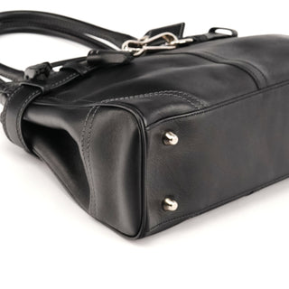 Coach 8A70 Black Leather Hamptons Tote Bag