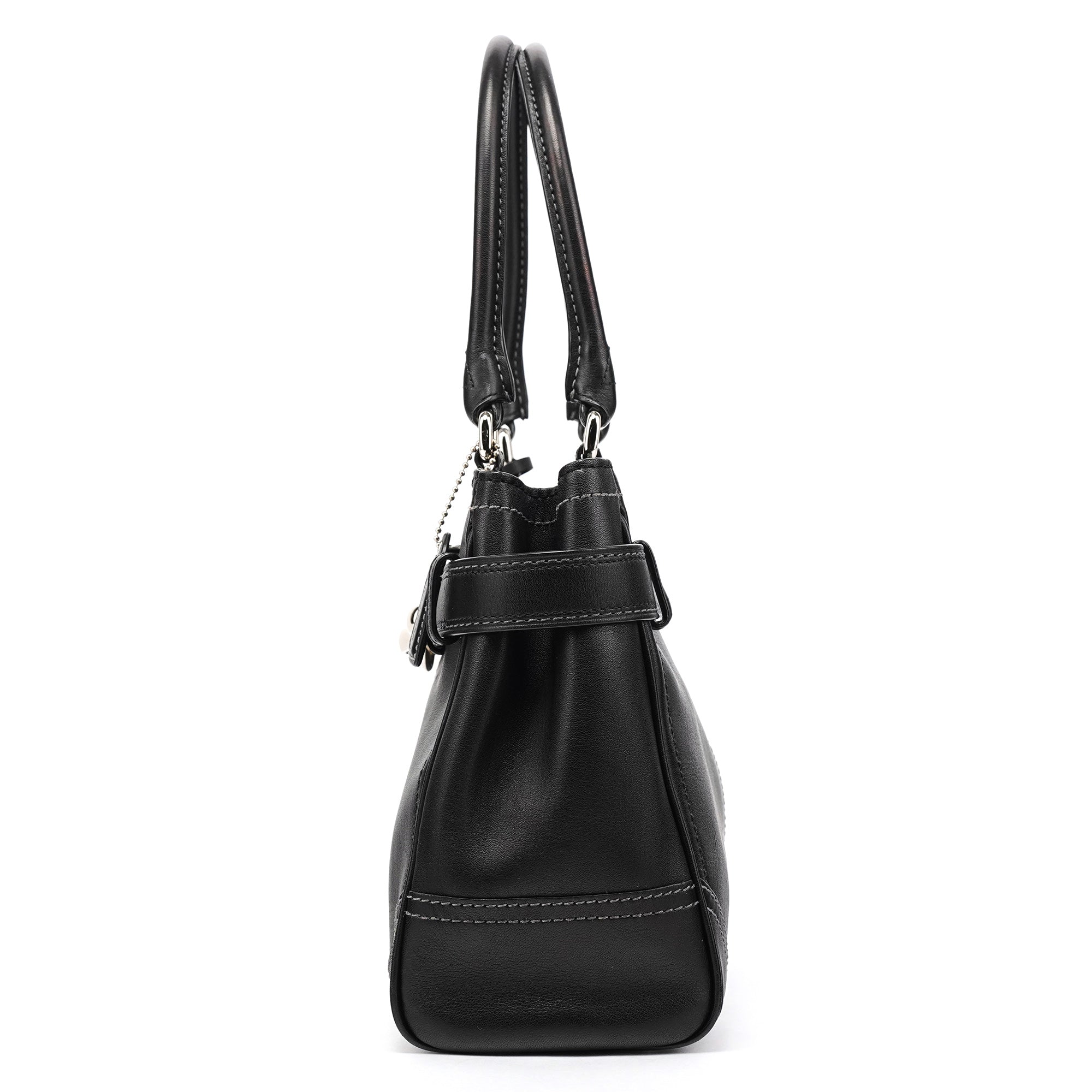 Coach 8A70 Black Leather Hamptons Tote Bag