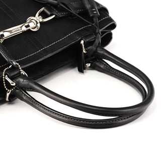 Coach 8A70 Black Leather Hamptons Tote Bag