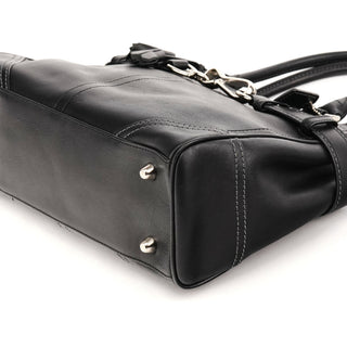 Coach 8A70 Black Leather Hamptons Tote Bag