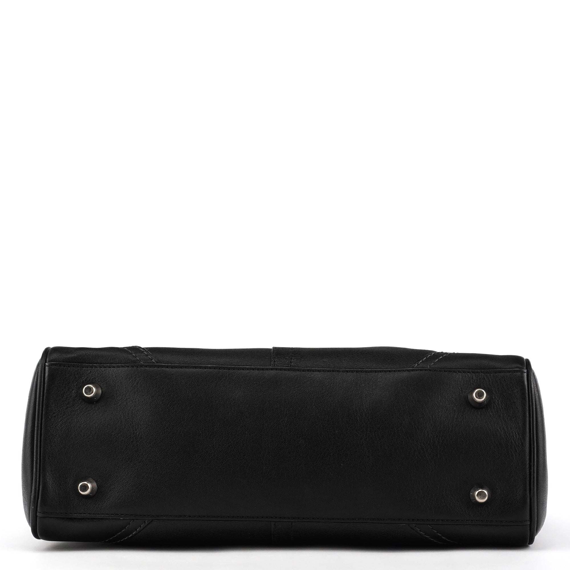 Coach 8A70 Black Leather Hamptons Tote Bag