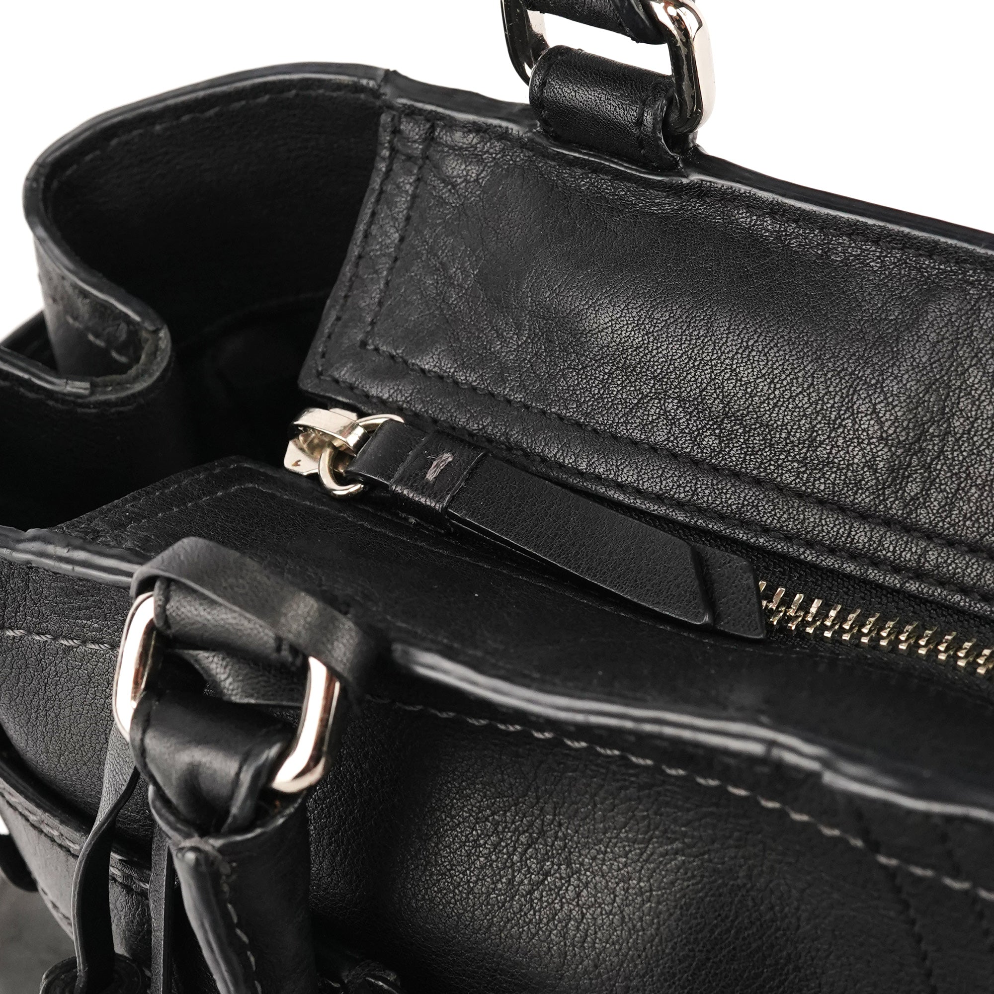 Coach 8A71 Black Leather Hamptons Tote Bag