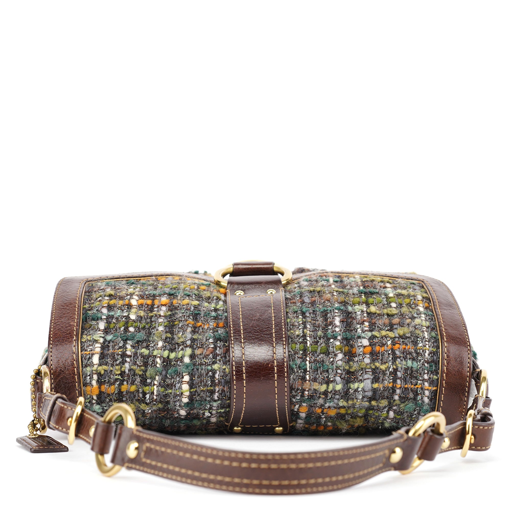 Coach 8F18 Soho Schultertasche aus braunem Tweed