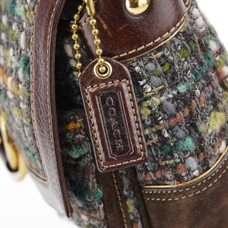 Coach 8F18 Brown Tweed Soho Shoulder Bag