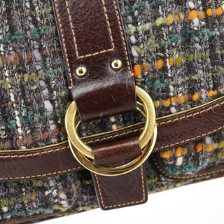 Coach 8F18 Brown Tweed Soho Shoulder Bag