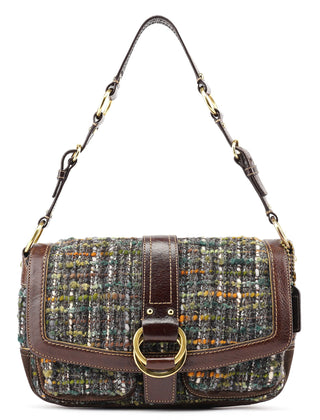Coach 8F18 Brown Tweed Soho Shoulder Bag