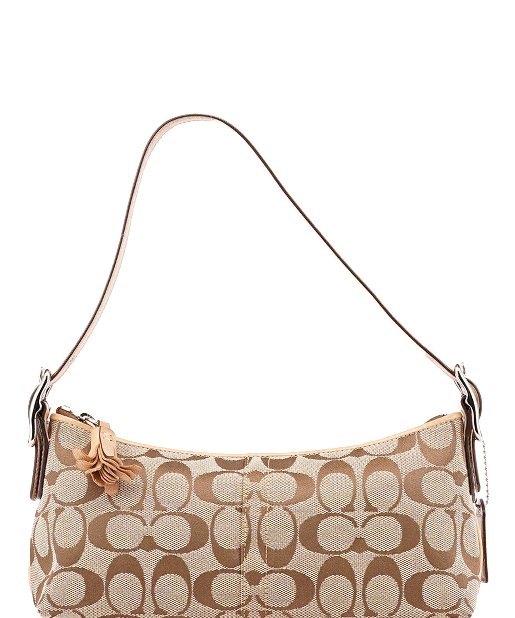 Coach 8K01 Beige Signature C Demi Shoulder Bag