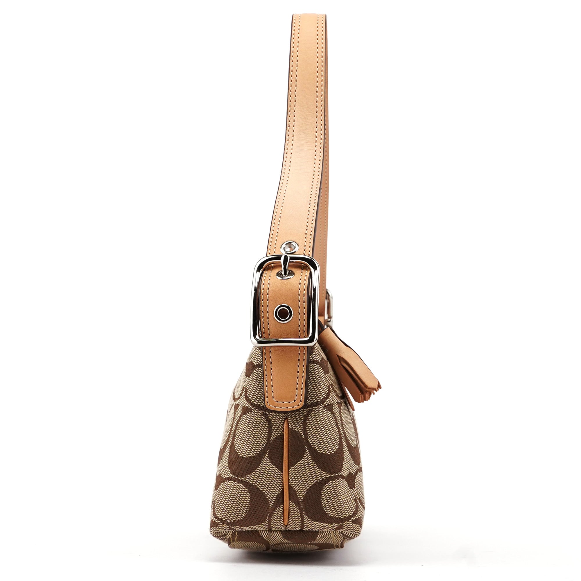 Coach 8K01 Beige Signature C Demi Shoulder Bag