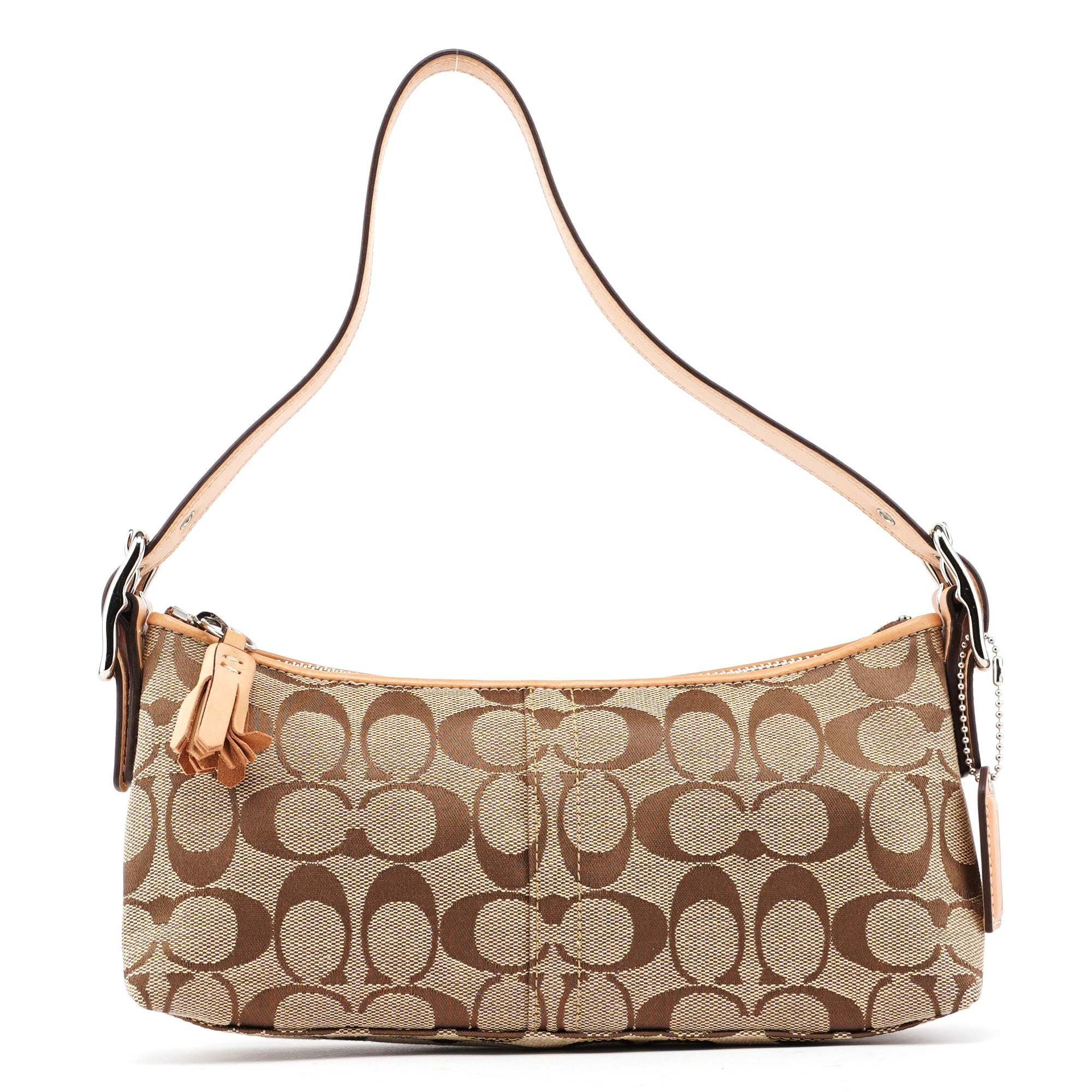 Coach 8K01 Beige Signature C Demi Shoulder Bag